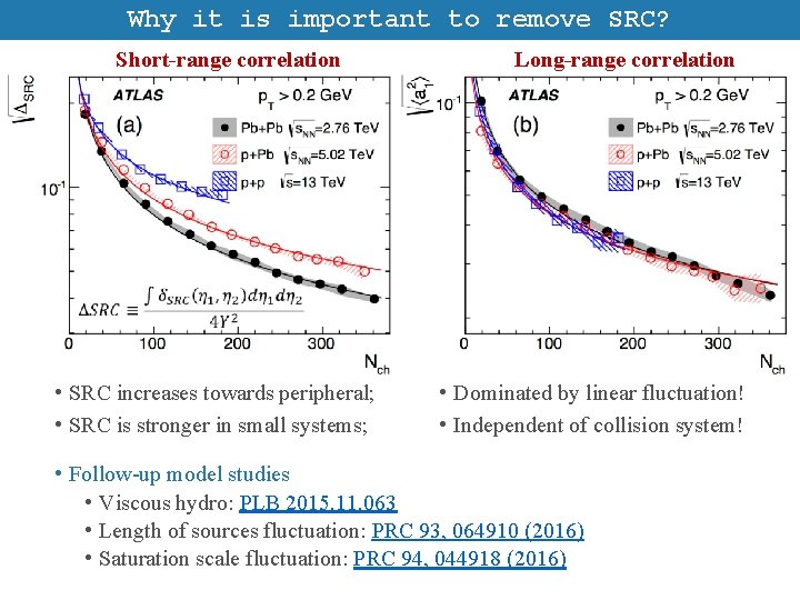 Why it is important to remove SRC? Short-range correlation • SRC increases towards peripheral;