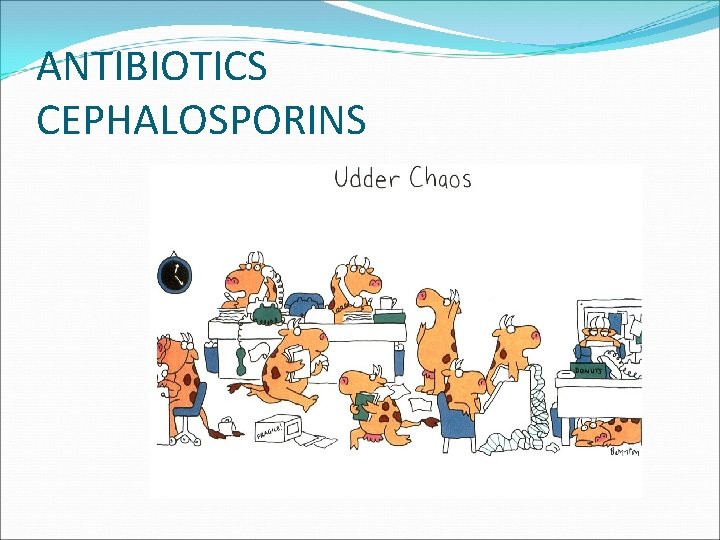 ANTIBIOTICS CEPHALOSPORINS 