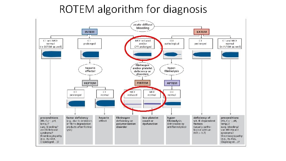 ROTEM algorithm for diagnosis Lier et al, Haemostaseologie 