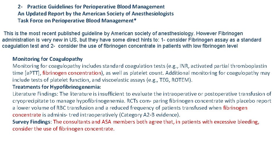 2 - Practice Guidelines for Perioperative Blood Management An Updated Report by the American
