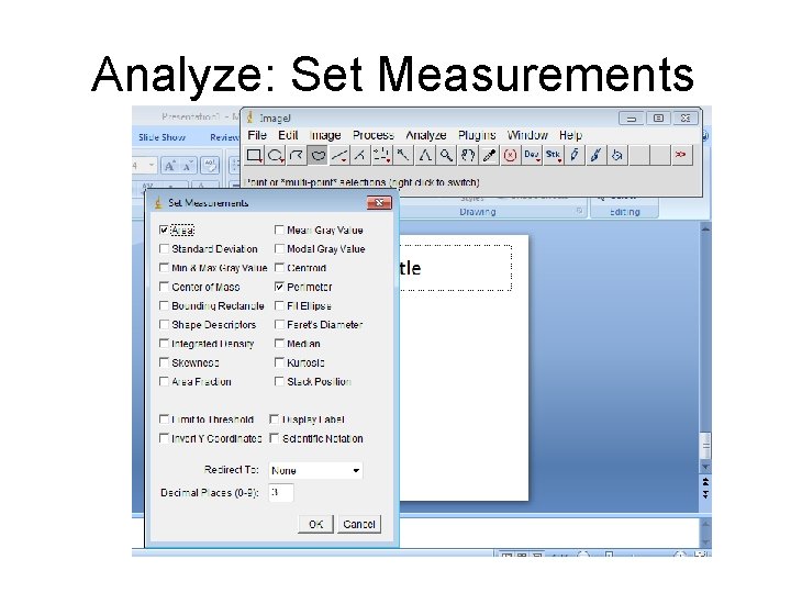 Analyze: Set Measurements 