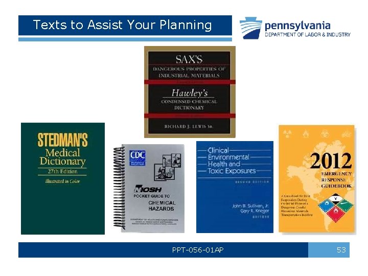 Texts to Assist Your Planning PPT-056 -01 AP 53 