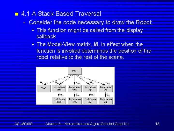 n 4. 1 A Stack-Based Traversal - Consider the code necessary to draw the