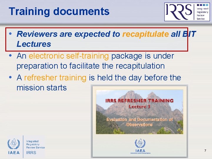 Training documents • Reviewers are expected to recapitulate all BIT Lectures • An electronic