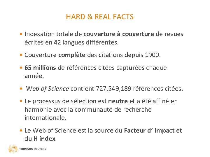 HARD & REAL FACTS • Indexation totale de couverture à couverture de revues écrites