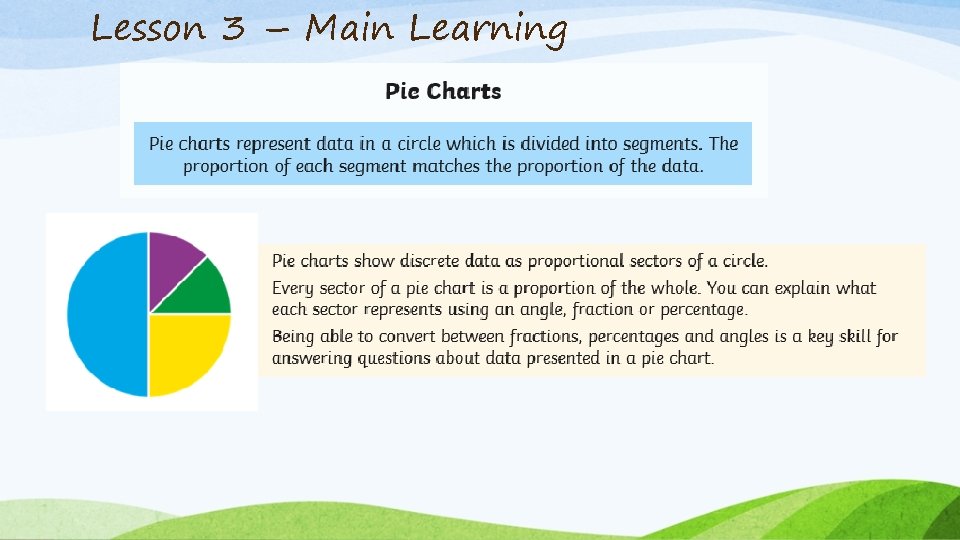 Lesson 3 – Main Learning 