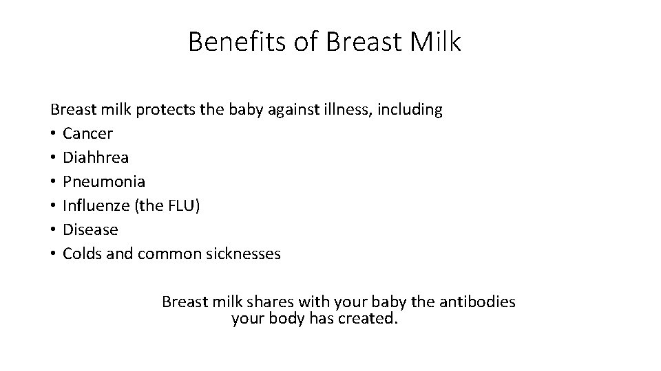 Breastfeeding and why its Important Benefits of Breast