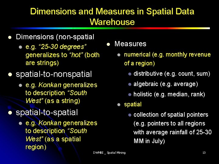 Data Warehousing Mining with Business Intelligence Principles and