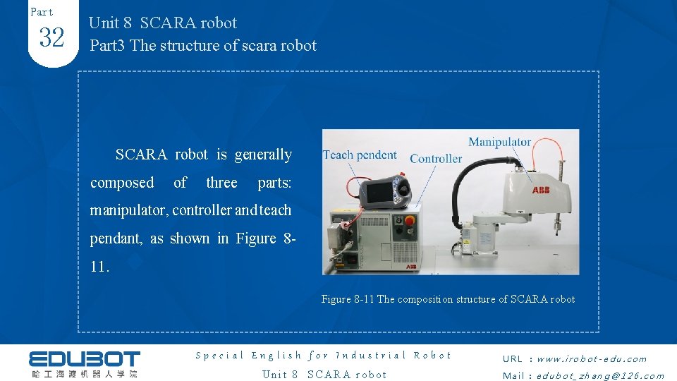 Part 32 Unit 8 SCARA robot Part 3 The structure of scara robot SCARA