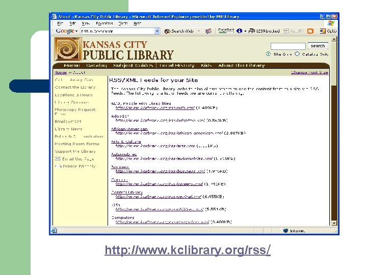 http: //www. kclibrary. org/rss/ 