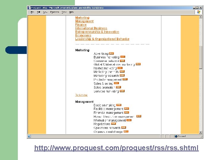 http: //www. proquest. com/proquest/rss. shtml 