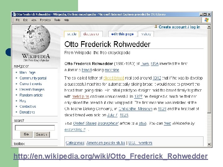 http: //en. wikipedia. org/wiki/Otto_Frederick_Rohwedder 