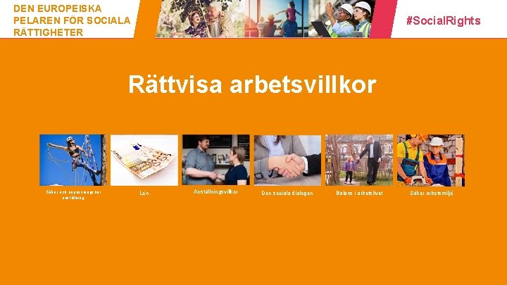 DEN EUROPEISKA PELAREN FÖR SOCIALA RÄTTIGHETER #Social. Rights Rättvisa arbetsvillkor Säker och anpassningsbar anställning