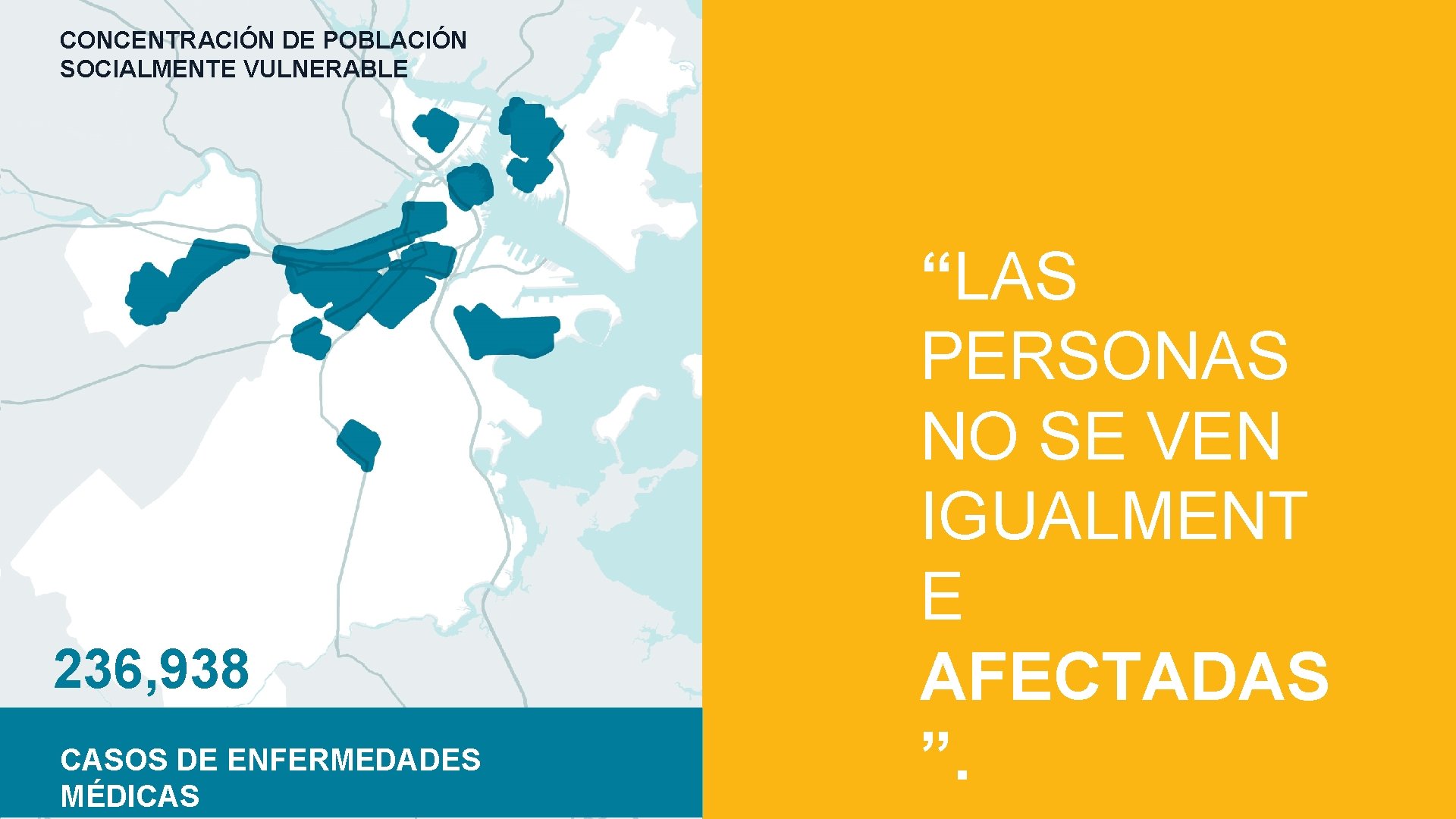 CONCENTRACIÓN CONCENTRATIONS OF SOCIALLY CONCENTRATIONSDE OFPOBLACIÓN SOCIALLY SOCIALMENTE VULNERABLE POPULATIONS 63, 187 236, 938