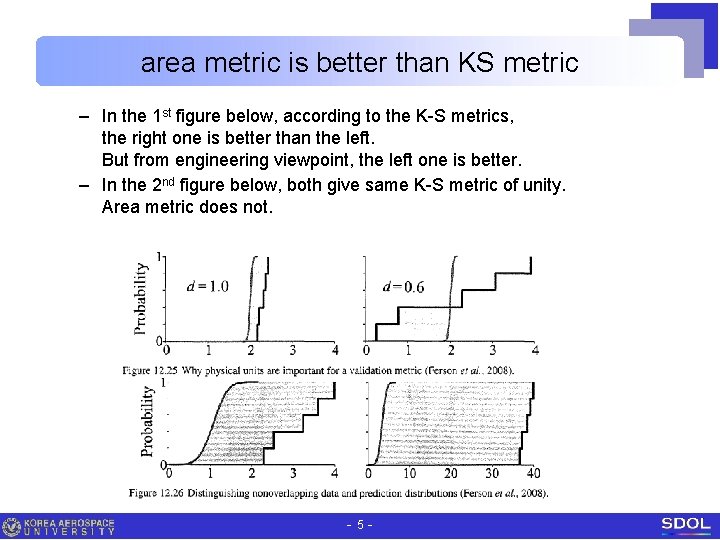 area metric is better than KS metric – In the 1 st figure below,