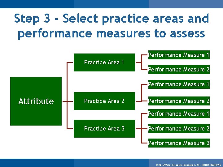Step 3 - Select practice areas and performance measures to assess Performance Measure 1