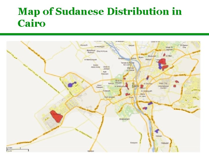 Map of Sudanese Distribution in Cairo 4 