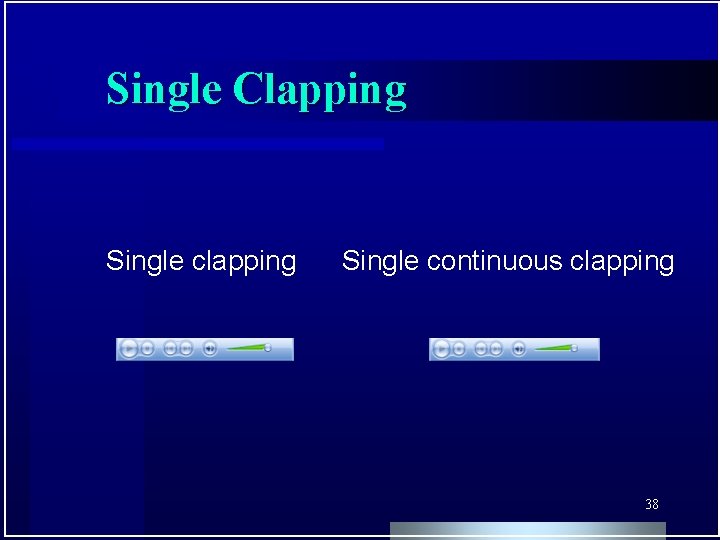 Single Clapping Single continuous clapping 38 