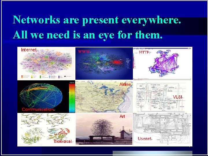 Networks are present everywhere. All we need is an eye for them. 4 