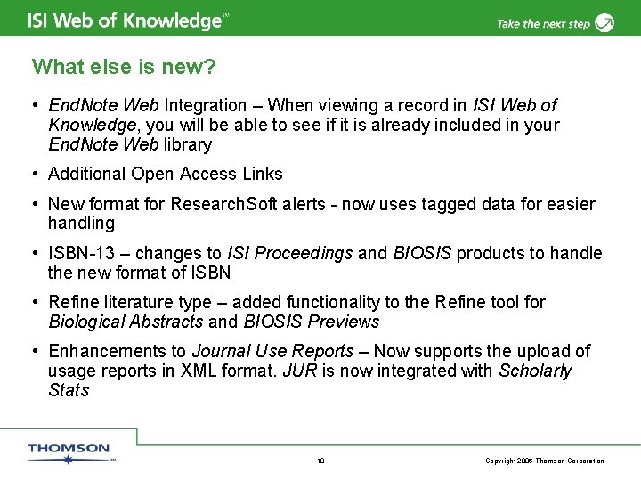 What else is new? • End. Note Web Integration – When viewing a record