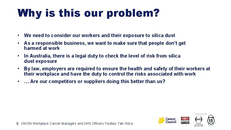 Why is this our problem? • We need to consider our workers and their