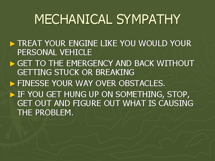 OFF ROAD DRIVING OVERVIEW MECHANICAL SYMPATHY CLEARANCE WASHBOARD