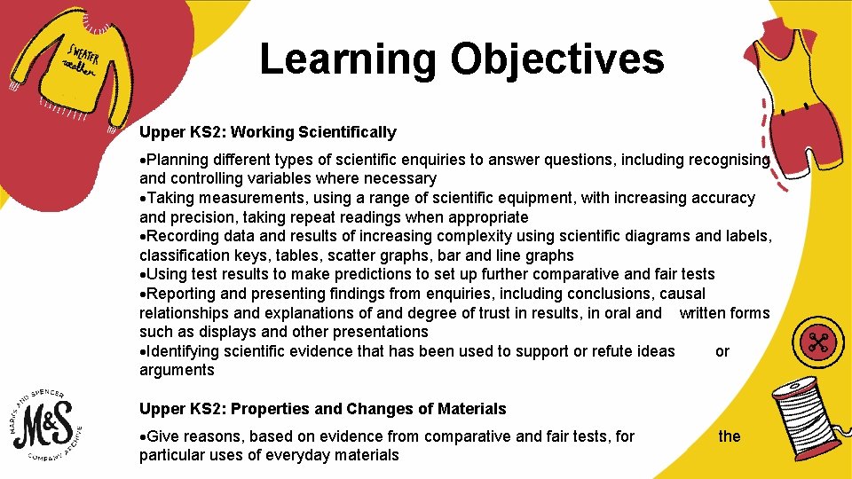 Learning Objectives Upper KS 2: Working Scientifically Planning different types of scientific enquiries to
