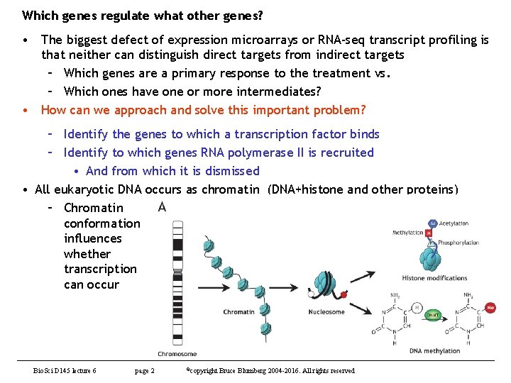 Which genes regulate what other genes? • The biggest defect of expression microarrays or