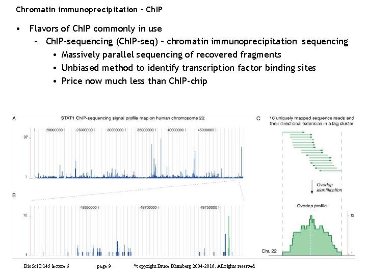 Chromatin immunoprecipitation - Ch. IP • Flavors of Ch. IP commonly in use –
