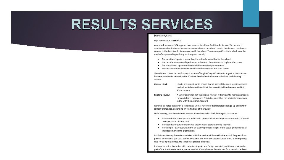 RESULTS SERVICES 