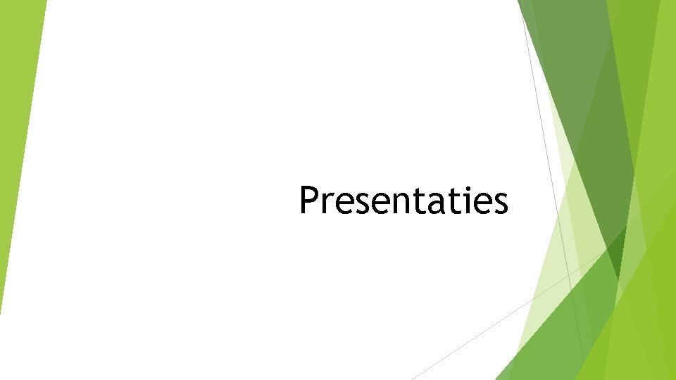 Presentaties 