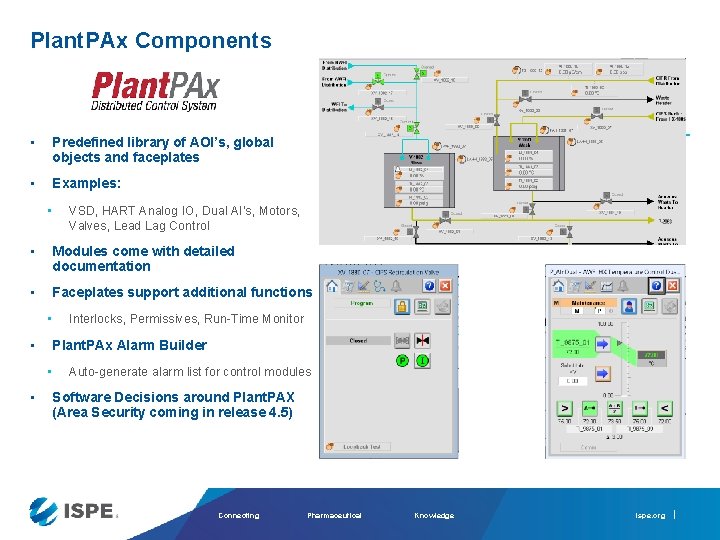 Plant. PAx Components • Predefined library of AOI’s, global objects and faceplates • Examples: