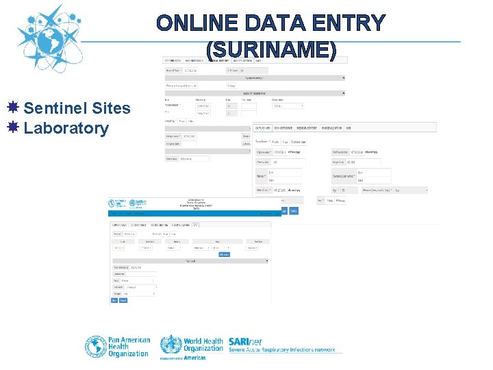 ONLINE DATA ENTRY (SURINAME) Sentinel Sites Laboratory 