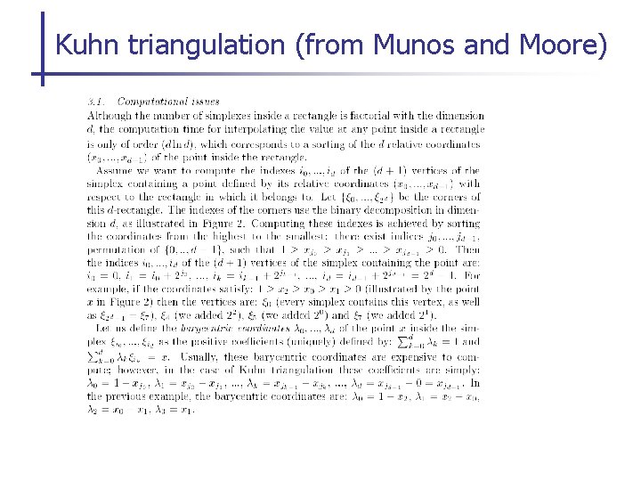 Kuhn triangulation (from Munos and Moore) 