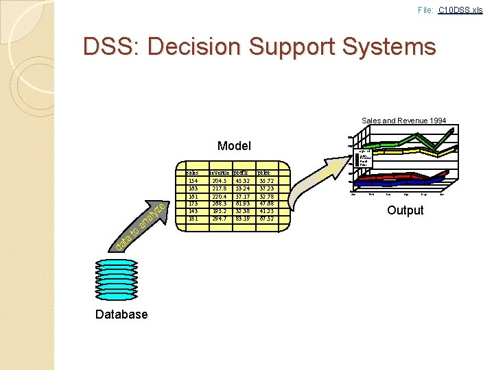 File: C 10 DSS. xls DSS: Decision Support Systems Sales and Revenue 1994 300
