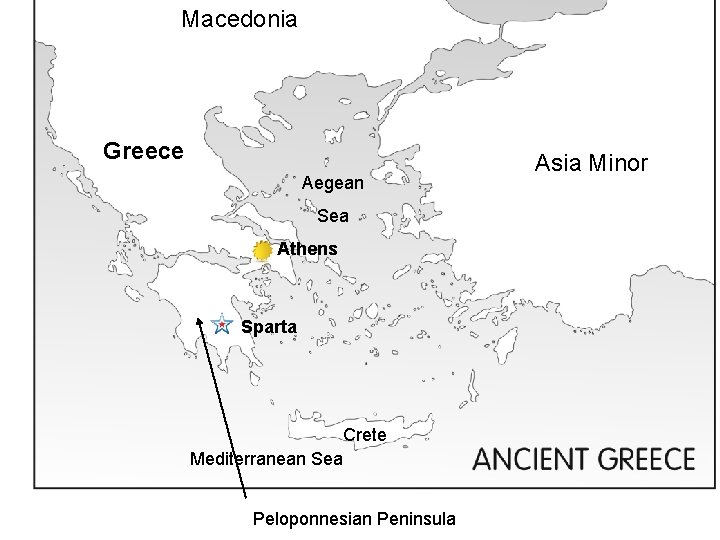 Macedonia Greece Aegean Sea Athens Sparta Crete Mediterranean Sea Peloponnesian Peninsula Asia Minor 