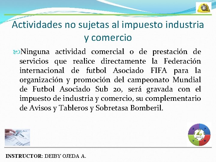 Actividades no sujetas al impuesto industria y comercio Ninguna actividad comercial o de prestación