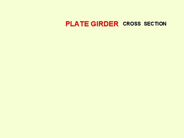 PLATE GIRDER CROSS SECTION 