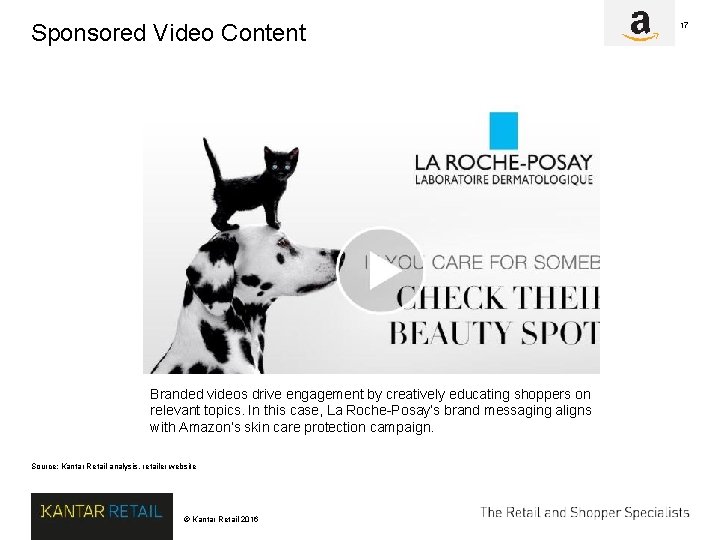 Sponsored Video Content Branded videos drive engagement by creatively educating shoppers on relevant topics.