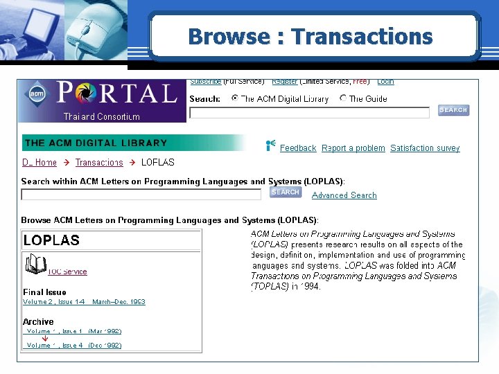 Browse : Transactions 