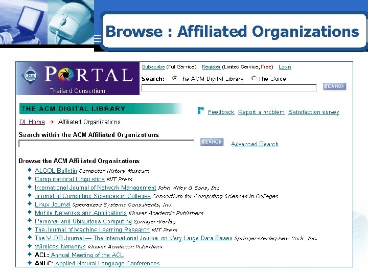 Browse : Affiliated Organizations 