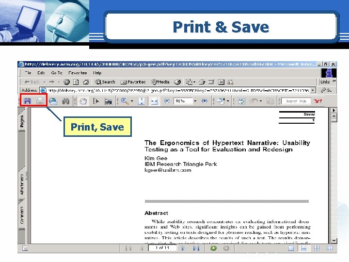 Print & Save Print, Save 