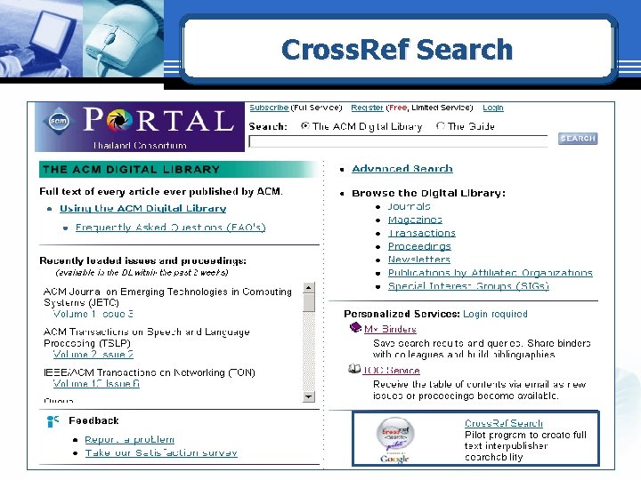 Cross. Ref Search 