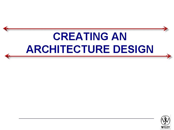 CREATING AN ARCHITECTURE DESIGN 