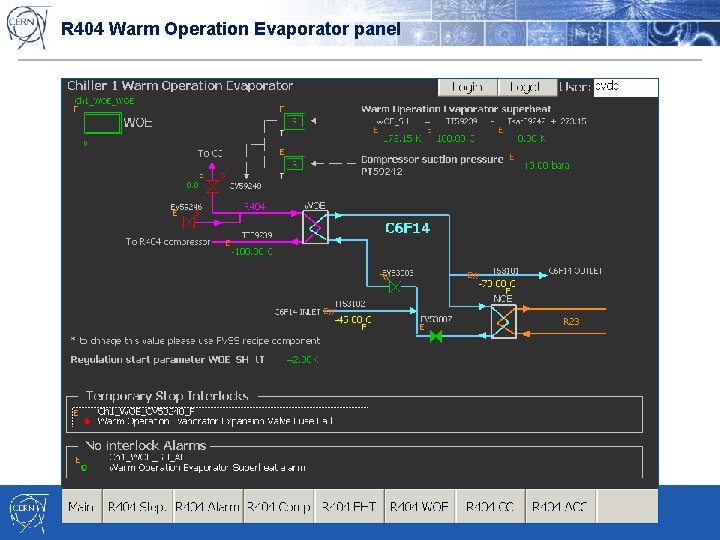 R 404 Warm Operation Evaporator panel 