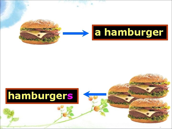a hamburgers 