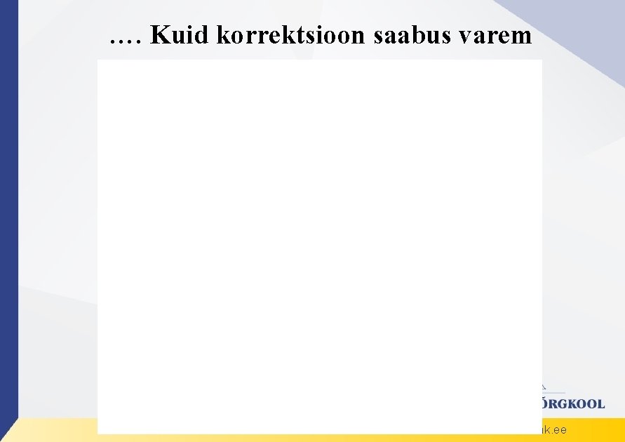 …. Kuid korrektsioon saabus varem www. mk. ee 