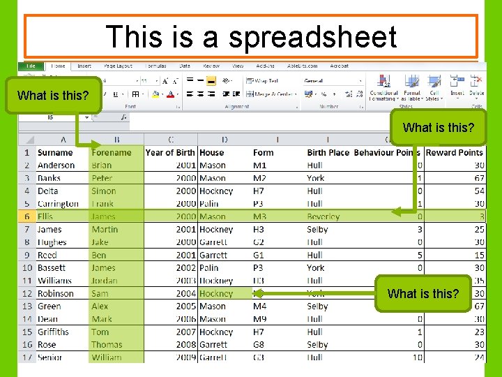 This is a spreadsheet What is this? 