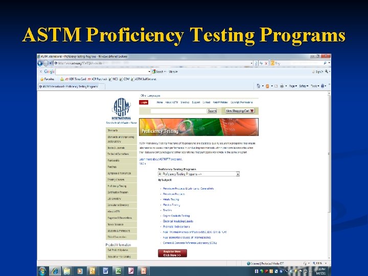 ASTM Proficiency Testing Programs 