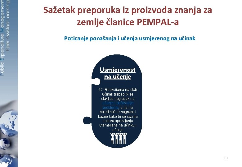 Sažetak preporuka iz proizvoda znanja za zemlje članice PEMPAL-a Poticanje ponašanja i učenja usmjerenog